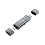 Equip 245460 lecteur de carte mémoire USB 3.2 Gen 1 (3.1 Gen 1) Type-A/Type-C Gris