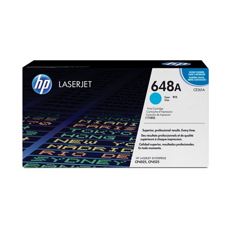 HP 648A toner LaserJet cyan authentique