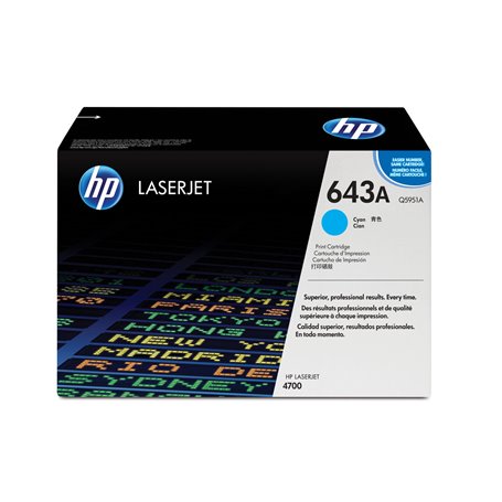 HP 643A toner LaserJet cyan authentique