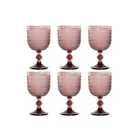 Set de Verres Home ESPRIT Rose Verre 325 ml (6 Unités)