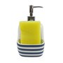 Distributeur de Savon Versa Bleu Céramique Rayures 9