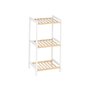 Etagère de salle de bains 35 x 30 x 70 cm Blanc Naturel Bambou Bois de pin