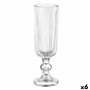 Coupe de champagne Rayures Transparent verre 160 ml (6 Unités)