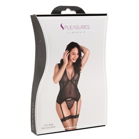 Ensemble de Lingerie S Pleasures Noir (Taille unique)