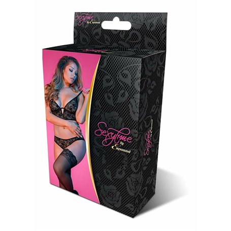 Ensemble de Lingerie Exposed Noir (L/XL)