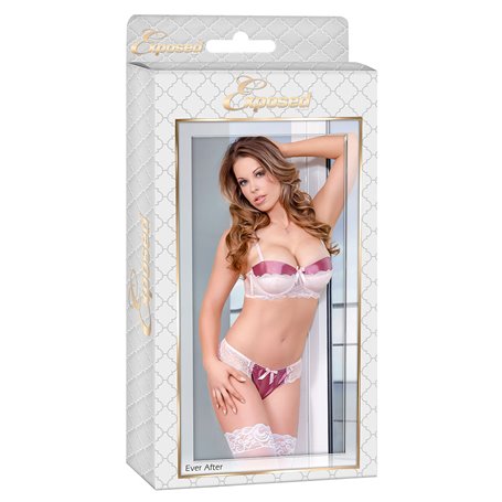 Ensemble de Lingerie Exposed Crème Bordeaux (L/XL)