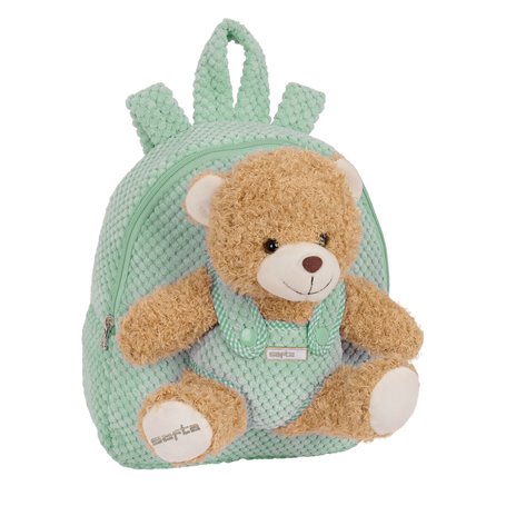 Sac à dos enfant Safta Ours en peluche Turquoise 23 x 27 x 7