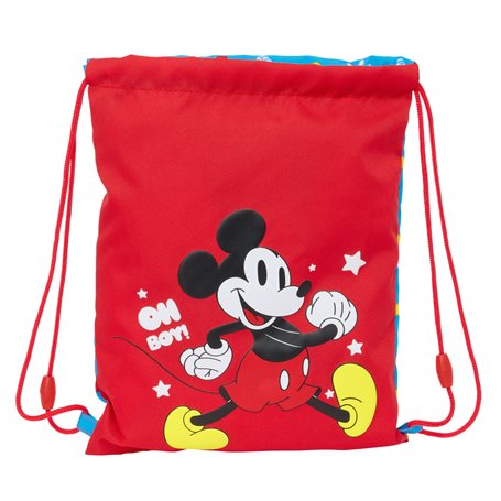 Sac à dos serré par des ficelles Mickey Mouse Clubhouse Fantastic Bleu Rouge 26 x 34 x 1 cm