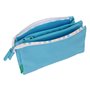 Trousse Fourre-Tout Triple Benetton Spring Bleu ciel 22 x 12 x 3 cm