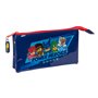 Trousse Fourre-Tout Triple PJ Masks Ready Blue marine 22 x 12 x 3 cm