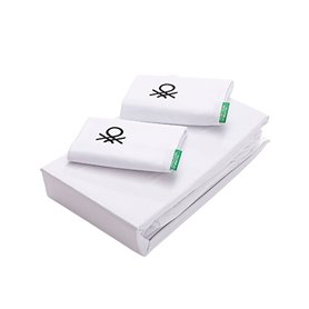 Jeu de draps Benetton Blanc 4 Pièces