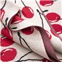 Couverture Benetton Rouge Beige Cerises 140 x 190 cm Acrylique