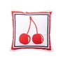 Coussin Benetton Blanc Rouge Cerises 40 x 40 cm Carré