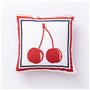 Coussin Benetton Blanc Rouge Cerises 40 x 40 cm Carré