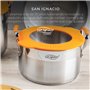 Batterie de Cuisine San Ignacio Compact Noir Orange 5 Pièces