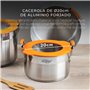 Batterie de Cuisine San Ignacio Compact Noir Orange 5 Pièces