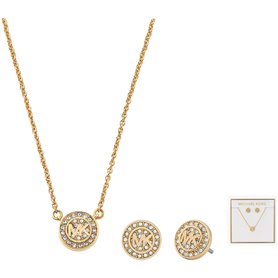 Ensemble Collier et Boucles d'oreille Femmes Michael Kors LOGO