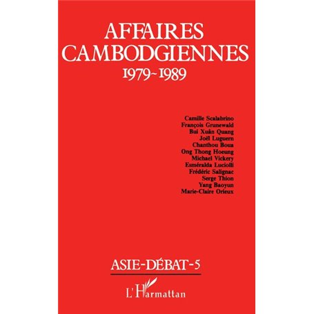 Affaires Cambodgiennes 1979 1989