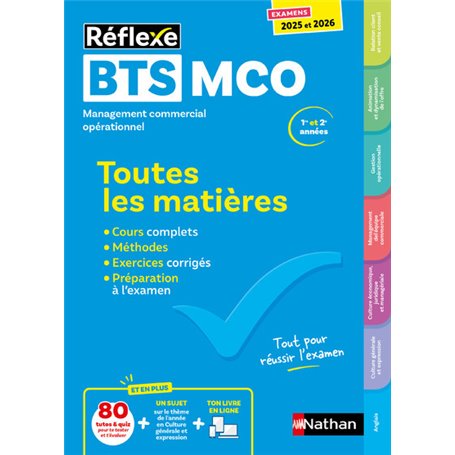 BTS MCO Management commercial opérationnel - BTS MCO 1 et 2 (Toutes les matières) - N° 7