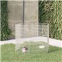 vidaXL Enclos pour animaux en liberté 6 panneaux 54x80cm fer galvanisé