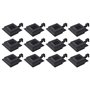 vidaXL Lampes solaires à LED carrées d'extérieur 12 pcs 12 cm Noir