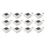 vidaXL Lampes solaires à LED carrées d'extérieur 12 pcs 12 cm Blanc