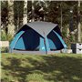 vidaXL Tente de camping de cabine 4 personnes bleu imperméable