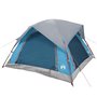 vidaXL Tente de camping de cabine 4 personnes bleu imperméable