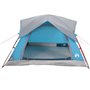 vidaXL Tente de camping de cabine 4 personnes bleu imperméable