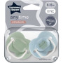 Sucettes - TOMMEE TIPPEE - ANYTIME - 6-18 mois - Lot de 2 sucettes symétriques sans BPA - Capsule de stérilisation réuti