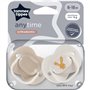 Sucettes - TOMMEE TIPPEE - ANYTIME - 6-18 mois - Lot de 2 sucettes symétriques sans BPA - Capsule de stérilisation réuti