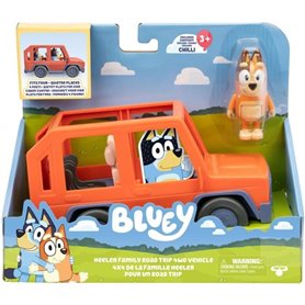 Voiture de Bluey - BLUEY - Véhicule familial avec figurine Chilli et accessoires