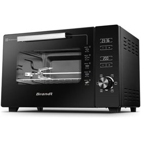 BRANDT - FC406MHB - Mini four 40L - Dimensions plat : 29*38 cm - Réglage de la température: 40 ? a 220 ?