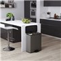 Poubelle Duo Rectangle - DECO BIN - CURVER - 52L (26+26L) - 49 x 32 x 61 cm - Anthracite