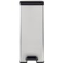 Poubelle Slim - SLIM BIN - CURVER - 40L - Gain de place - 40 x 25 x 61 cm - Gris métallisé