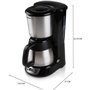 Cafetiere filtre - DOMO - DO709K - 1000 W - 1 L - 8 tasses - Ecran LCD - Minuteur 24 h - Acier inoxydable