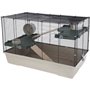 Cage pour petits animaux - KERBL - FLAT NATURE - 80 x 45 x 53 cm - 3 étages