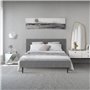 Lit adulte REMSEN - 140 x 190 cm  - Sommier inclus - Gris foncé