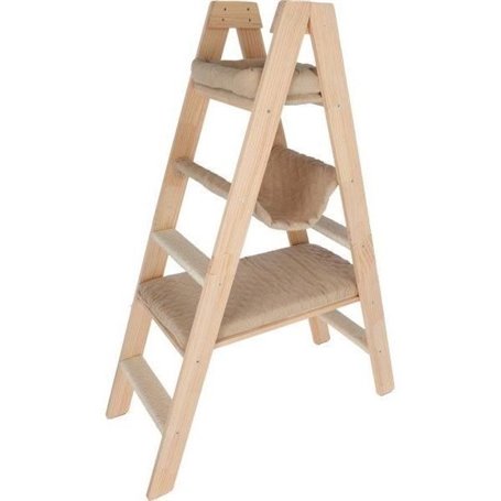 Arbre a chat 134 cm - LADDER - KERBL - Bois massif - 3 options de repos