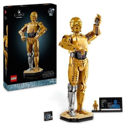 LEGO Star Wars 75398 C-3PO - Figurine de Droide a Construire - Maquette pour Adultes