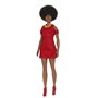 Barbie-Fashionistas 221-Poupée avec cheveux noirs et robe rouge HRH18