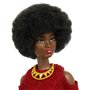 Barbie-Fashionistas 221-Poupée avec cheveux noirs et robe rouge HRH18