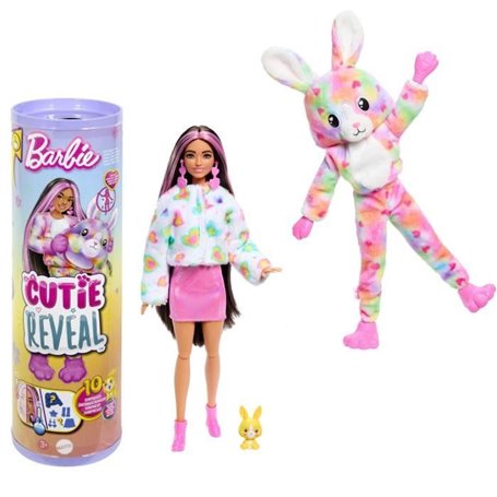 Barbie-Barbie Cutie Reveal-Poupée lapin Reve Coloré avec 10 surprises HRK38