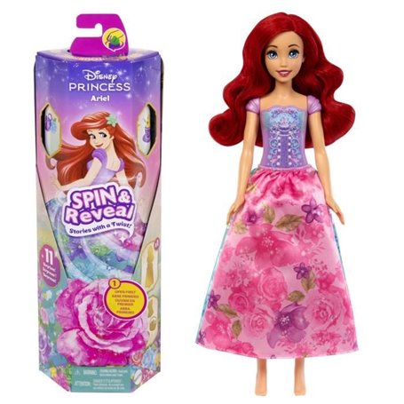 Mattel-Princesses Disney Spin & Reveal-Poupée Ariel avec 11 surprises HTV88