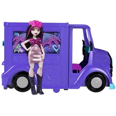 Monster High-Tour Bus Rock Sang-sationnel-Coffret avec poupée et bus HXH83