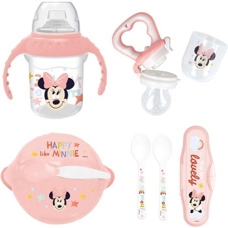 Pack repas 1er age THERMOBABY MINNIE - 1 grignoteuse + 1 bol + 1 tasse a poignée +2 cuilleres