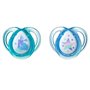 Sucette Tommee Tippee Anytime 0-6m Deux Pandas Bleu Lot de 2 - Silicone - Bébé