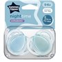 Sucette de nuit - TOMMEE TIPPEE - 0-6 mois - Lot de 2 sucettes phosphorescentes avec capsule de stérilisation réutilisab