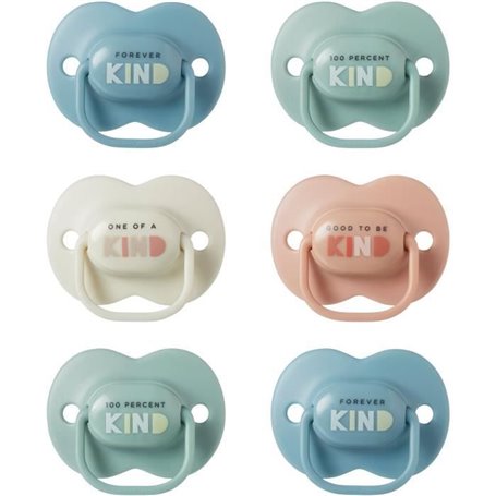 Sucettes - TOMMEE TIPPEE - 6-18 Mois - Lot de 6 - Forme Orthodontique Symétrique