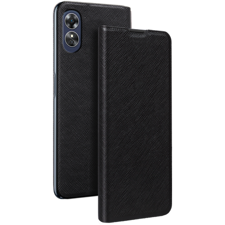 Etui Folio Oppo A17 Noir - Porte-carte intégré Bigben